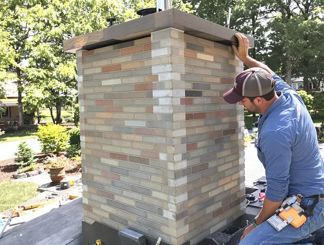 Laguna Niguel Chimney Sweep completing a modern chimney remodel in Laguna Niguel, CA