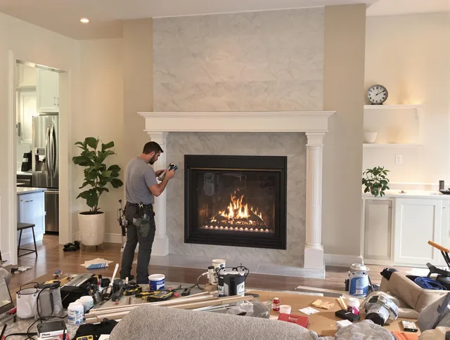 Newly installed fireplace by Laguna Niguel Chimney Sweep in Laguna Niguel, CA