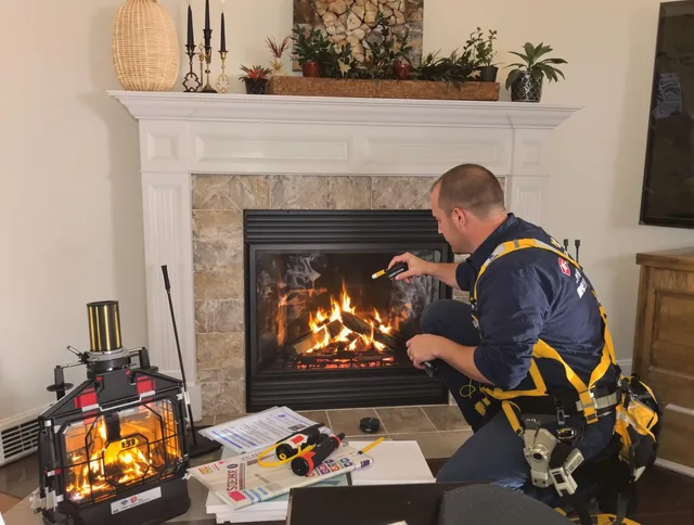 Safety-focused fireplace inspection by Laguna Niguel Chimney Sweep in Laguna Niguel, CA